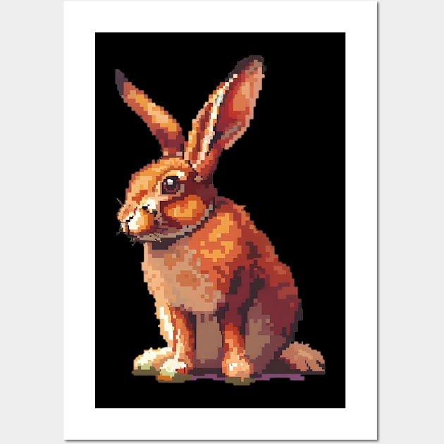 16-Bit Hare Wall Art by Animal Sphere